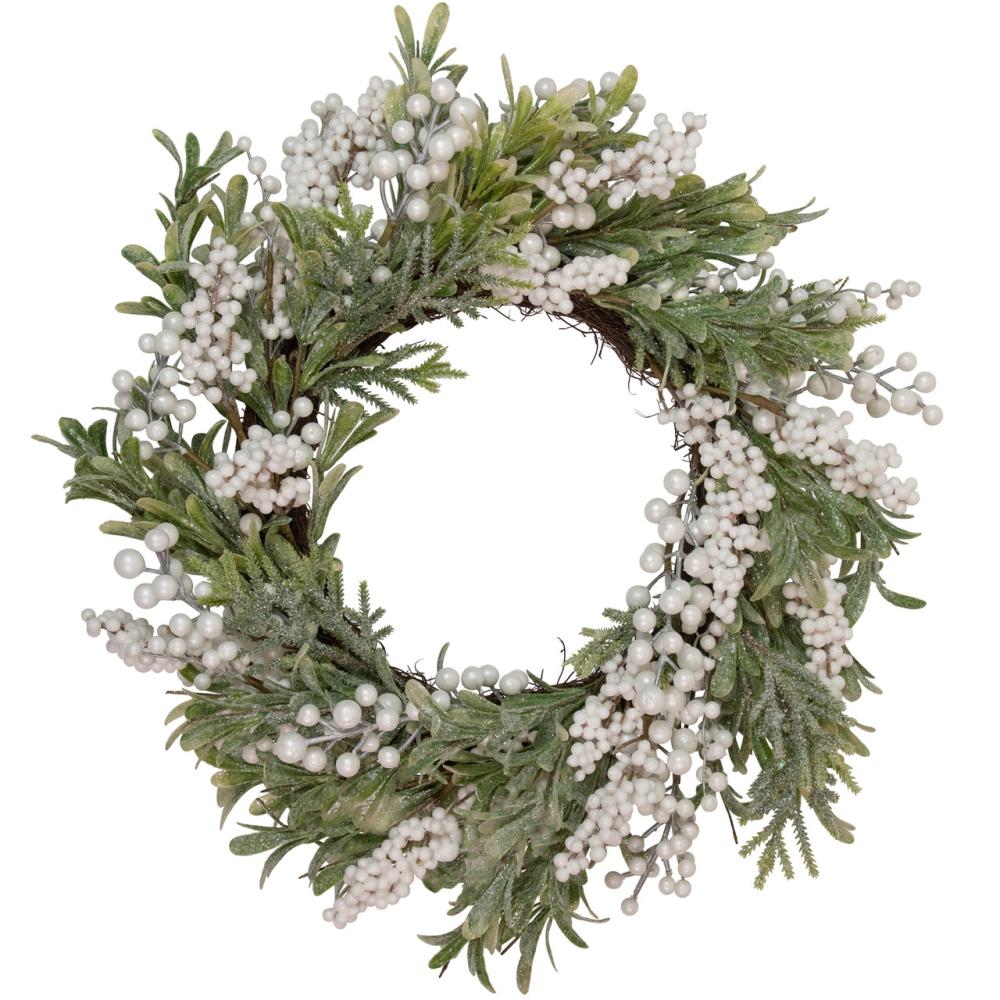 Berry Wreaths | Artificial Christmas Wreath with Frosted Foliage and Berries, 20-Inch, Unlit Berry Wreaths Berry Wreaths