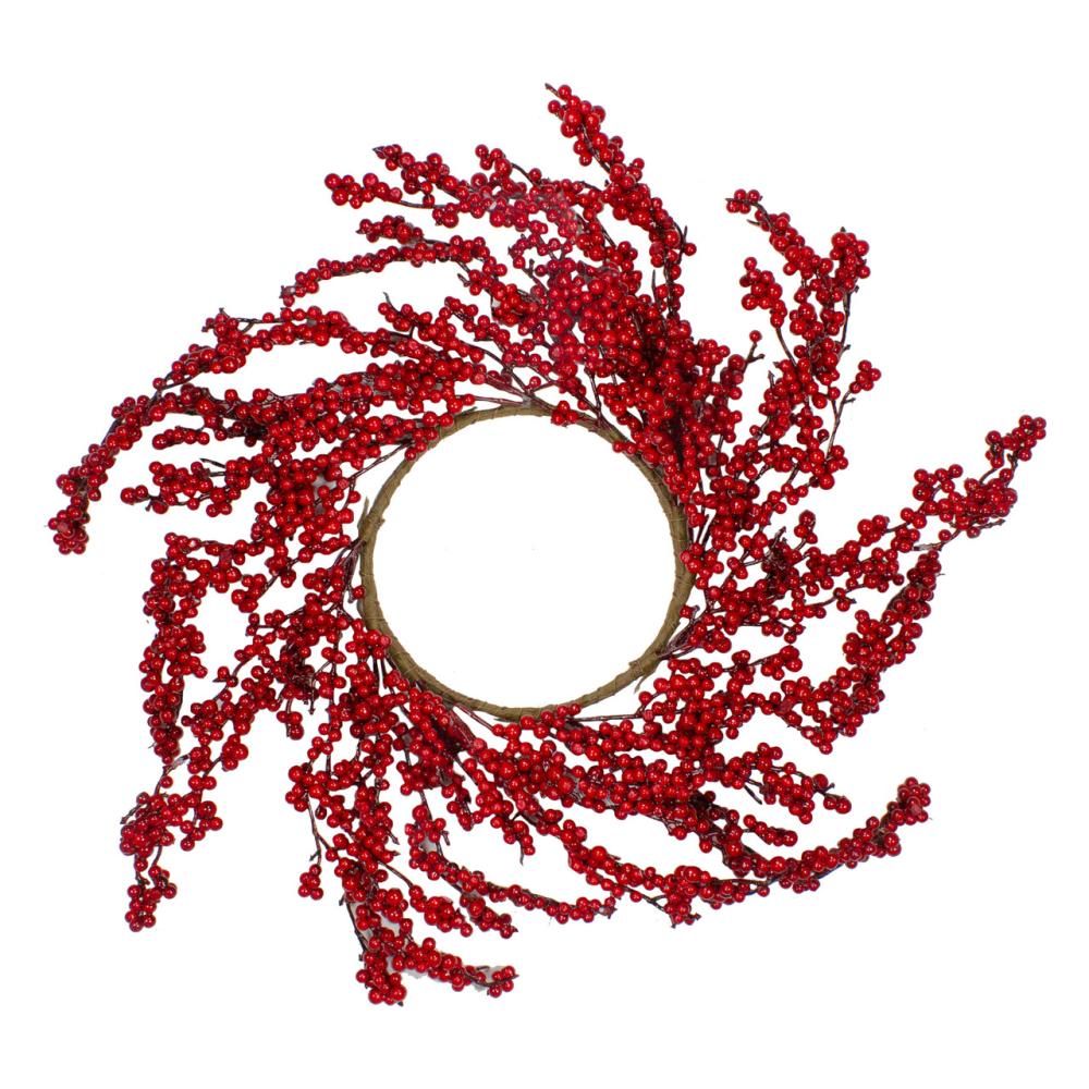 Berry Wreaths | Red Berries Artificial Christmas Wreath – 28" – Unlit Berry Wreaths Berry Wreaths