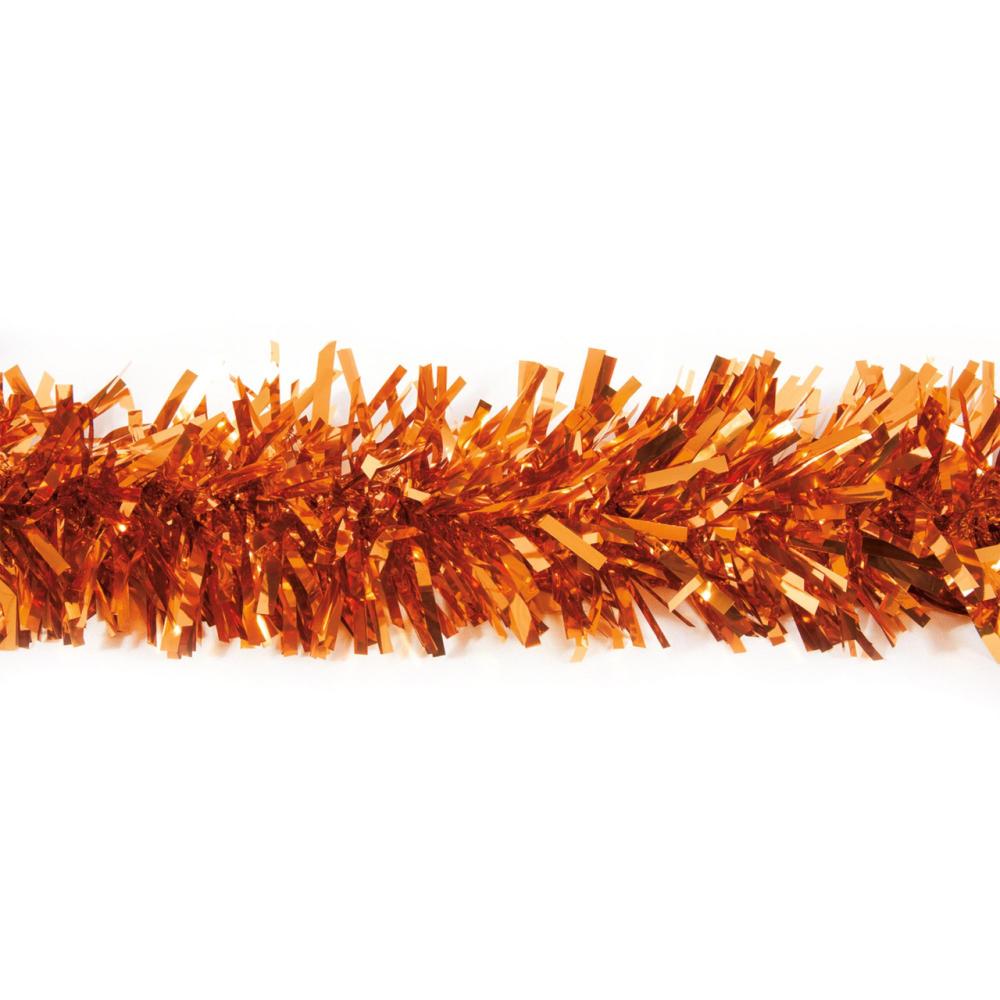 Classic Tinsel Garland | 25′ Burnt Orange Sparkly Tinsel Christmas Garland – Unlit Classic Tinsel Garland Classic Tinsel Garland