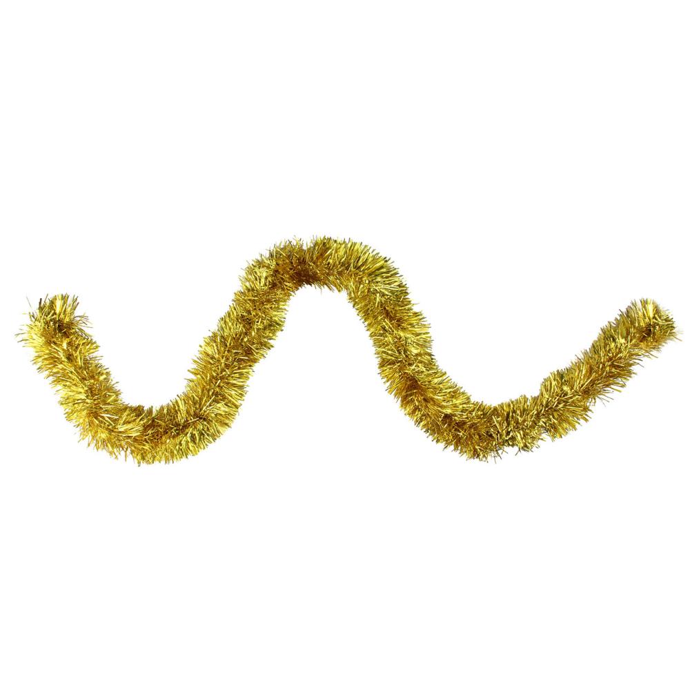 Classic Tinsel Garland | Christmas Tinsel Foil Christmas Garland – 50′ x 2.5" – Gold – Unlit Classic Tinsel Garland Classic Tinsel Garland