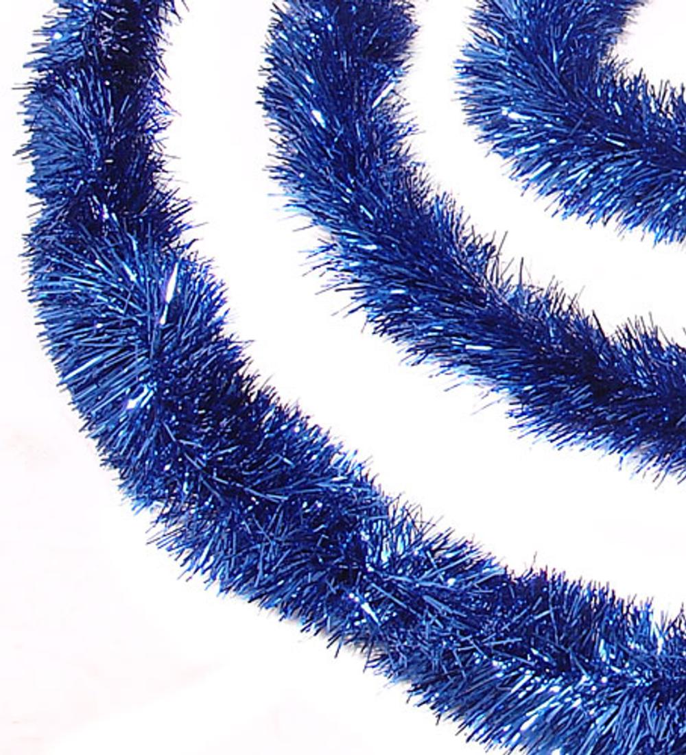 Classic Tinsel Garland | Commercial Tinsel Foil Christmas Garland – 50′ x 2.5" – Lavish Blue – Unlit Classic Tinsel Garland Classic Tinsel Garland