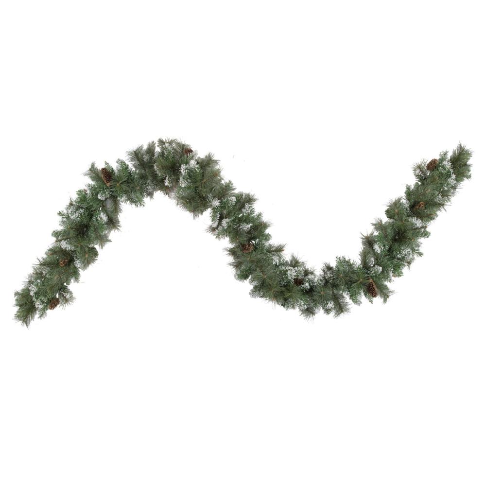 Frosted, Flocked, Iced Garland | Real Touch™️ Snow Valley Pine Artificial Christmas Garland – Unlit – 9′ x 10" Frosted, Flocked, Iced Garland Frosted, Flocked, Iced Garland