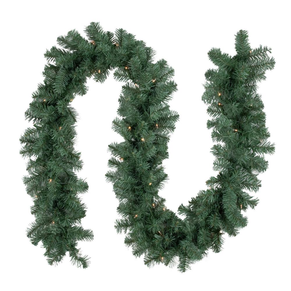 Pre-Lit Garland | 9′ x 12" Pre-Lit Colorado Blue Spruce Artificial Christmas Garland, Clear Lights Garland Pre-Lit Garland