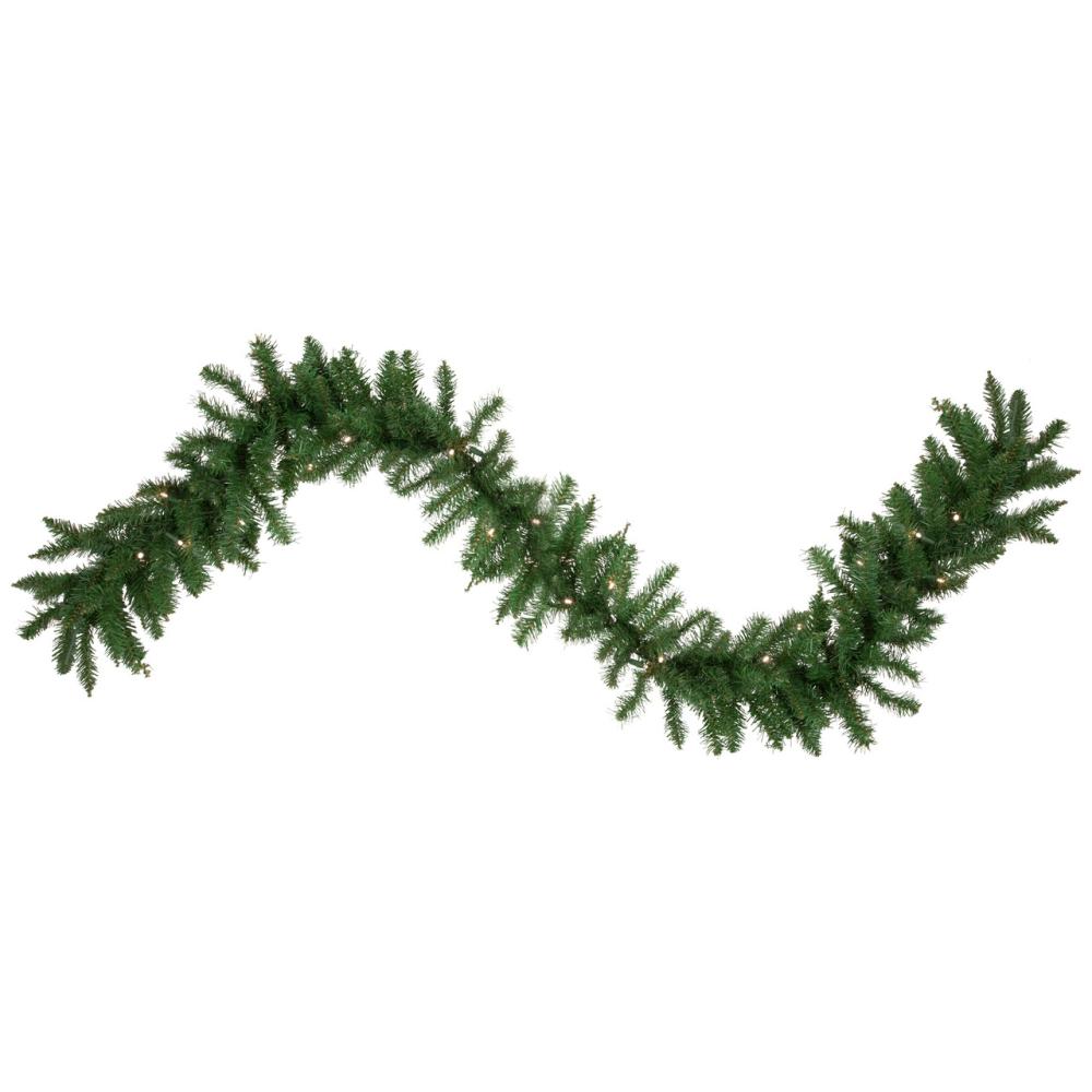 Pre-Lit Garland | 9′ x 12" Pre-Lit Winona Fir Artificial Christmas Garland, Warm White LED Lights Garland Pre-Lit Garland