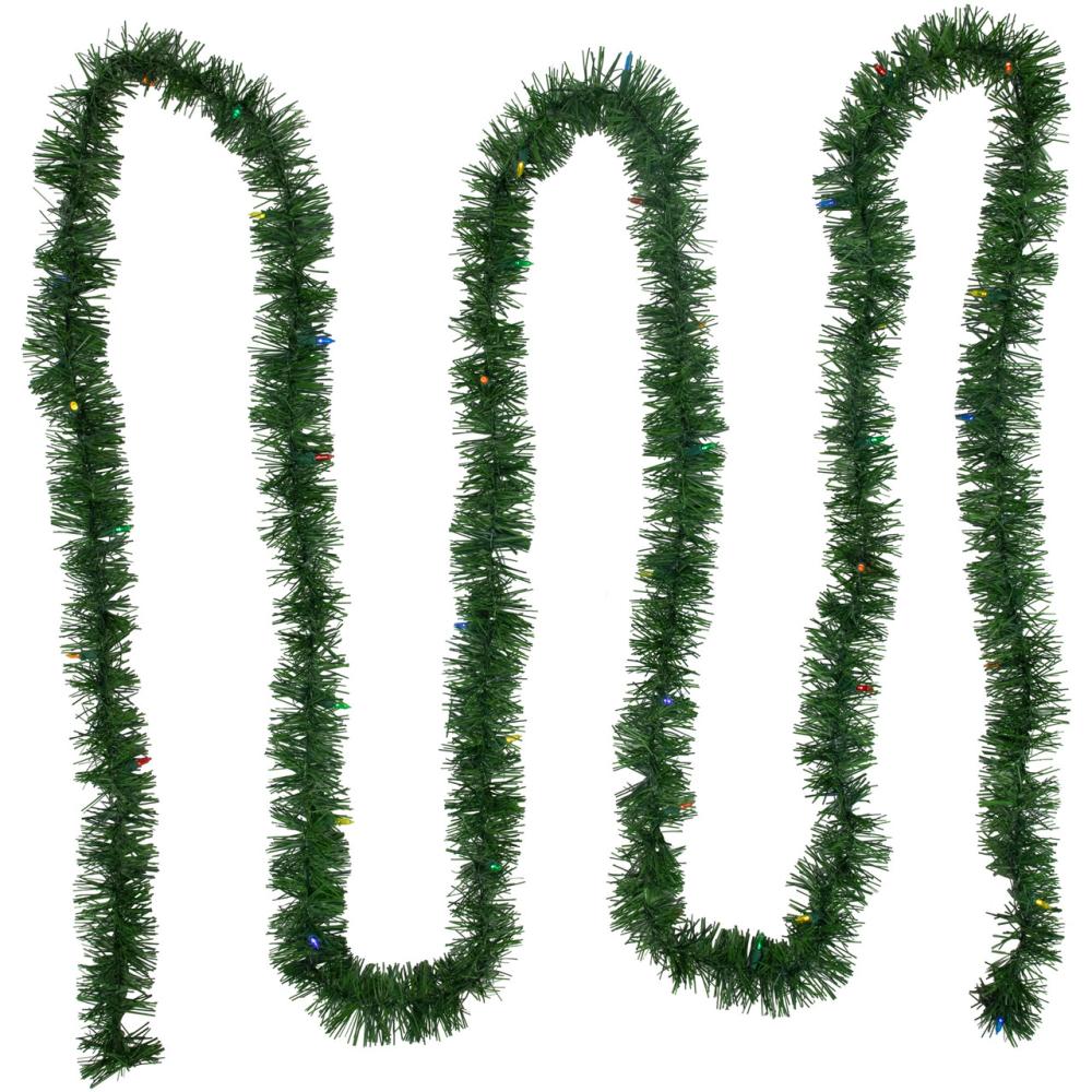 Pre-Lit Garland | Pre-Lit LED Battery Operated Pine Artificial Christmas Garland – 18′ – Multicolor Lights Garland Pre-Lit Garland