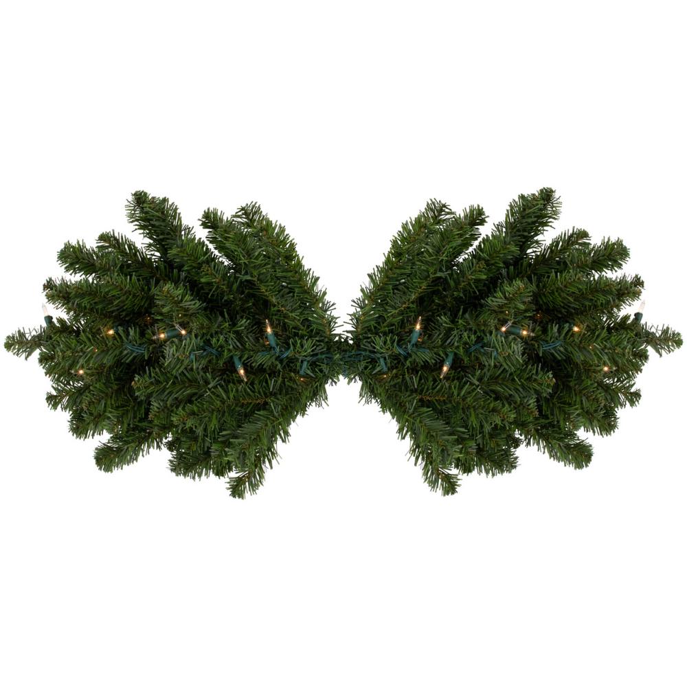 Pre-Lit Swags | 32" Pre-Lit Canadian Pine Artificial Christmas Swag – Clear Lights Pre-Lit Swags Pre-Lit Swags