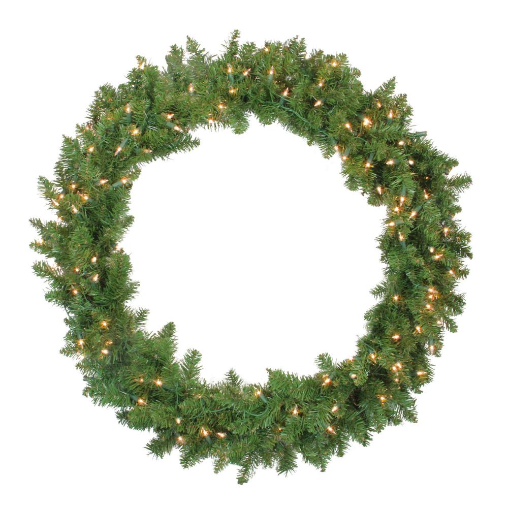 Pre-Lit Wreaths | 36" Pre-Lit Northern Pine Artificial Christmas Wreath – Incandescent Clear Lights Pre-Lit Wreaths Pre-Lit Wreaths