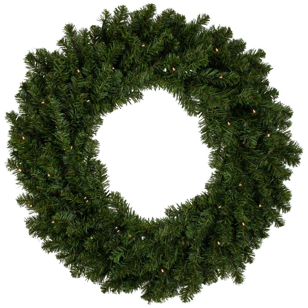 Pre-Lit Wreaths | Pre-Lit Battery Operated Canadian Pine Christmas Wreath – 30" – Clear LED Lights Pre-Lit Wreaths Pre-Lit Wreaths