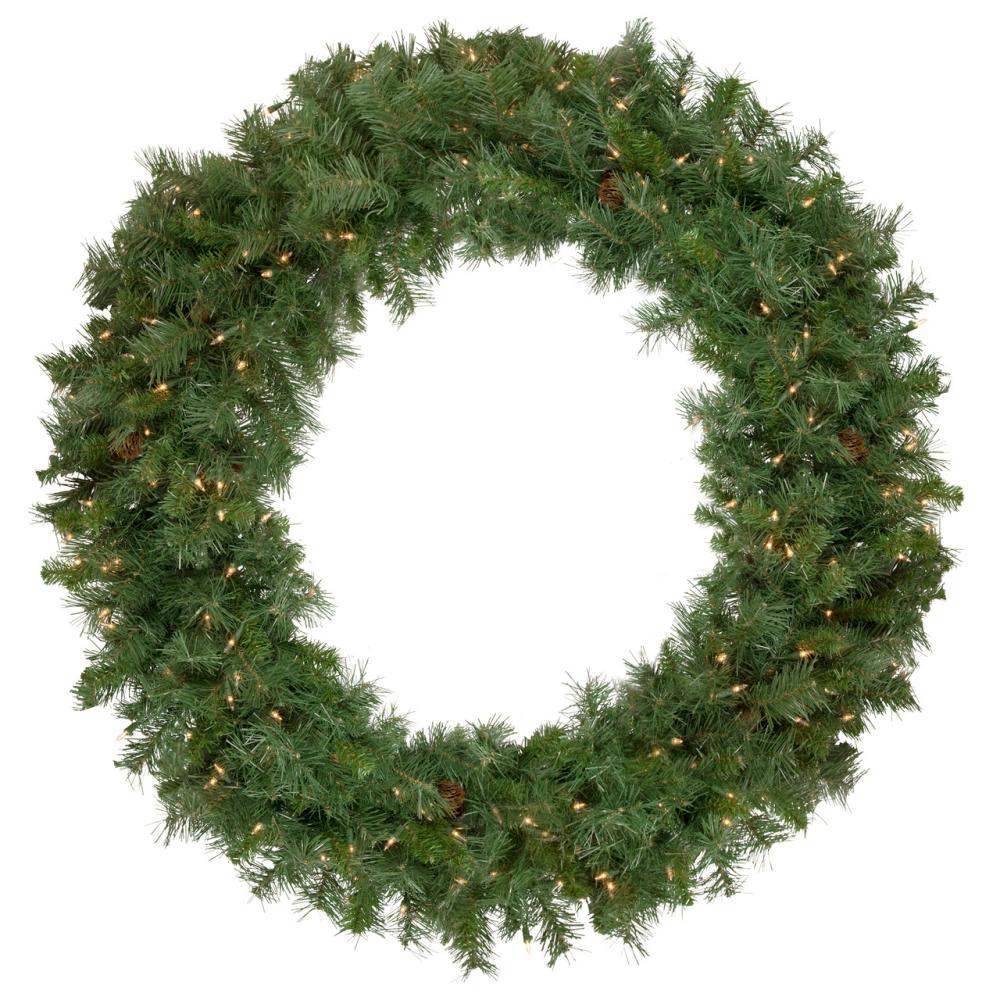 Pre-Lit Wreaths | Pre-Lit Black River Pine Artificial Christmas Wreath, 48-Inch, Clear Lights Pre-Lit Wreaths Pre-Lit Wreaths