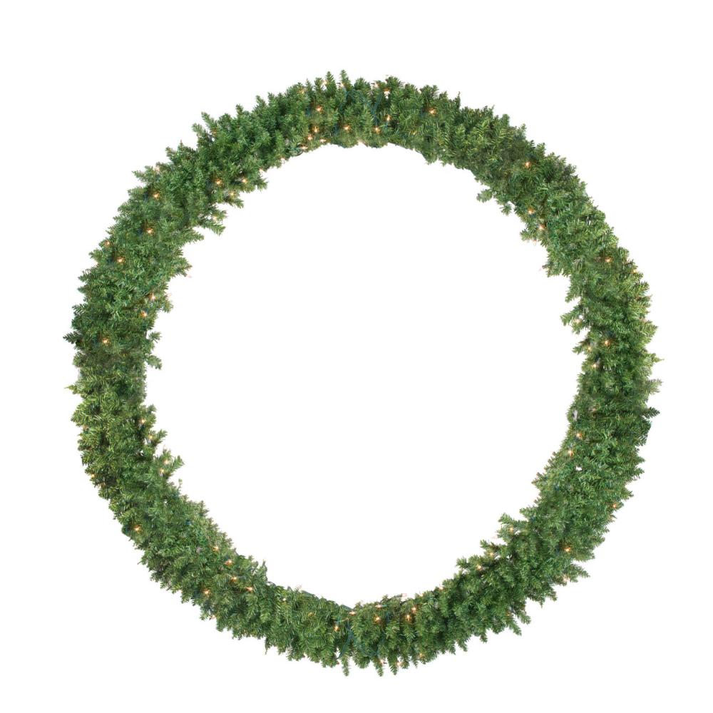 Pre-Lit Wreaths | Pre-Lit Buffalo Fir Artificial Christmas Wreath – 72-Inch, Clear Lights Pre-Lit Wreaths Pre-Lit Wreaths