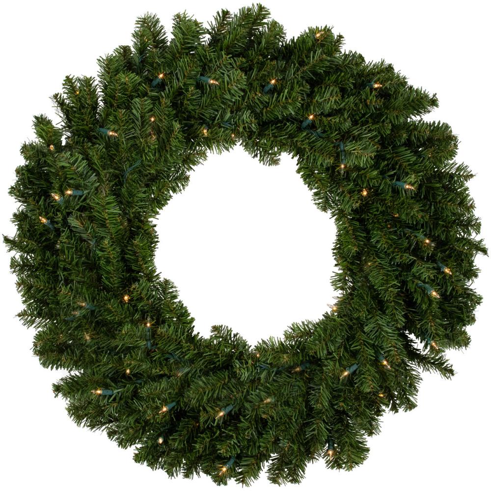 Pre-Lit Wreaths | Pre-Lit Canadian Pine Artificial Christmas Wreath, 30-Inch with Clear Lights Pre-Lit Wreaths Pre-Lit Wreaths