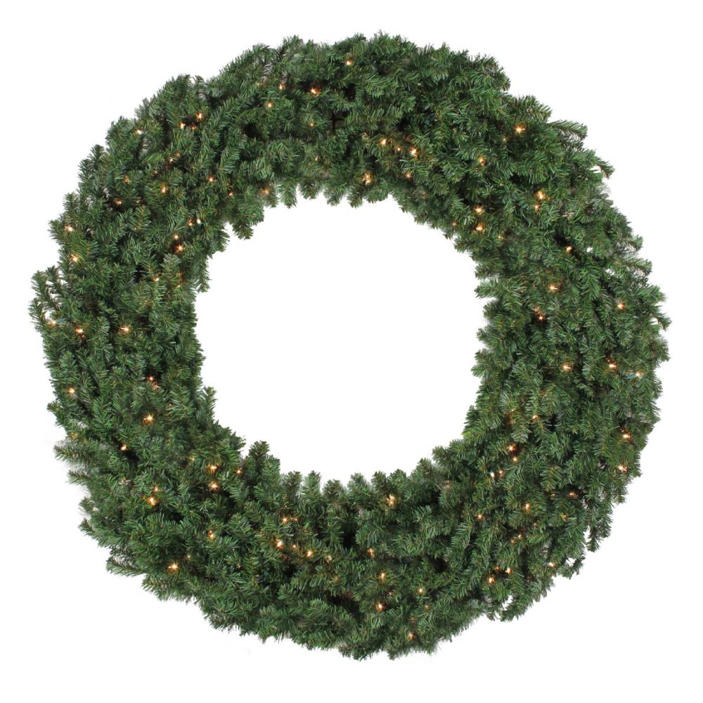 Pre-Lit Wreaths | Pre-Lit Canadian Pine Commercial Christmas Wreath – 10′ – Clear Lights Pre-Lit Wreaths Pre-Lit Wreaths