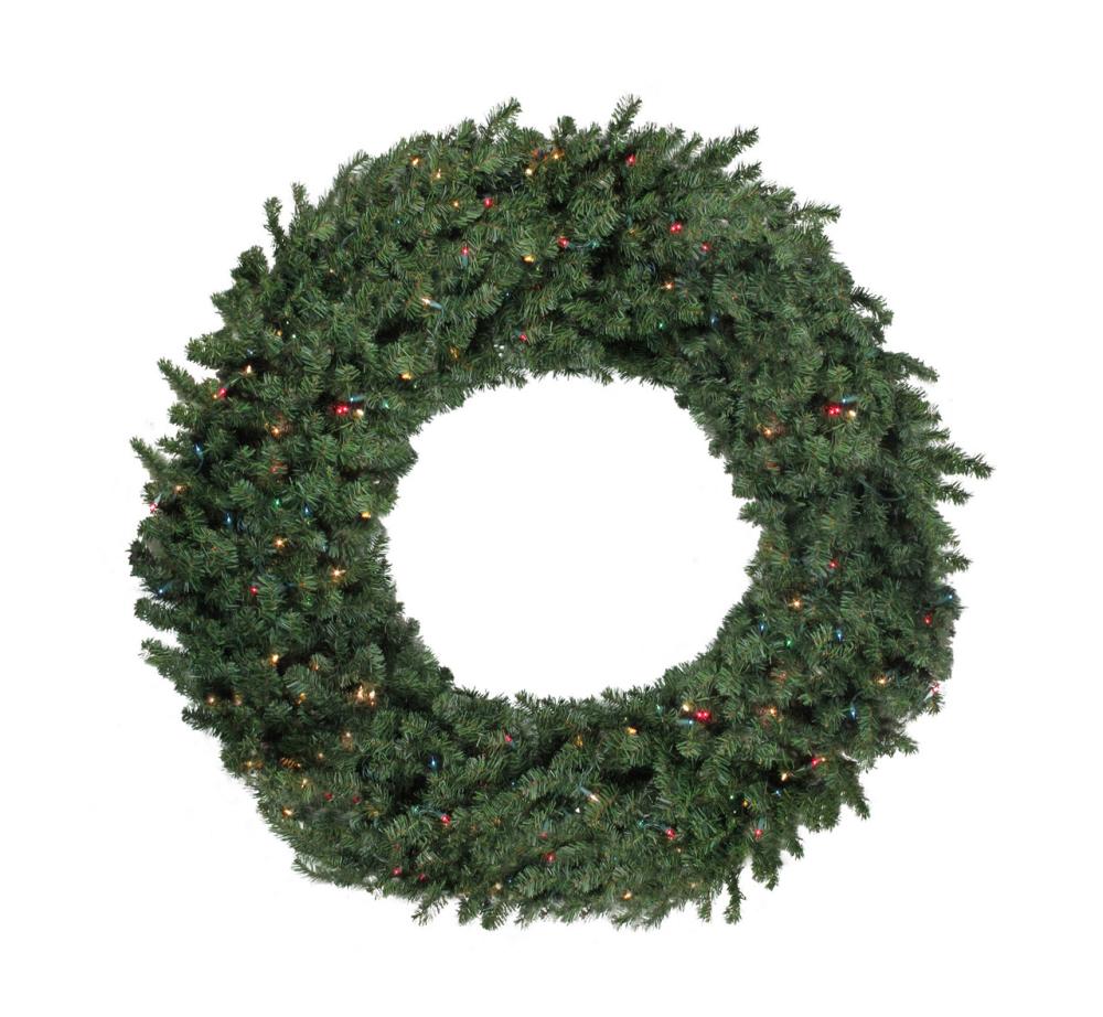 Pre-Lit Wreaths | Pre-Lit Canadian Pine Commercial SizeChristmas Wreath – 8′ – Multicolor Lights Pre-Lit Wreaths Pre-Lit Wreaths