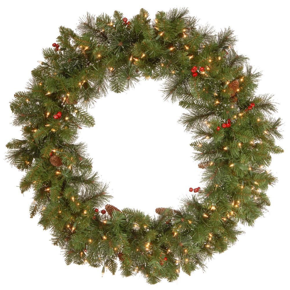 Pre-Lit Wreaths | Pre-Lit Crestwood Spruce Artificial Christmas Wreath, 36-Inch, Clear Lights Pre-Lit Wreaths Pre-Lit Wreaths