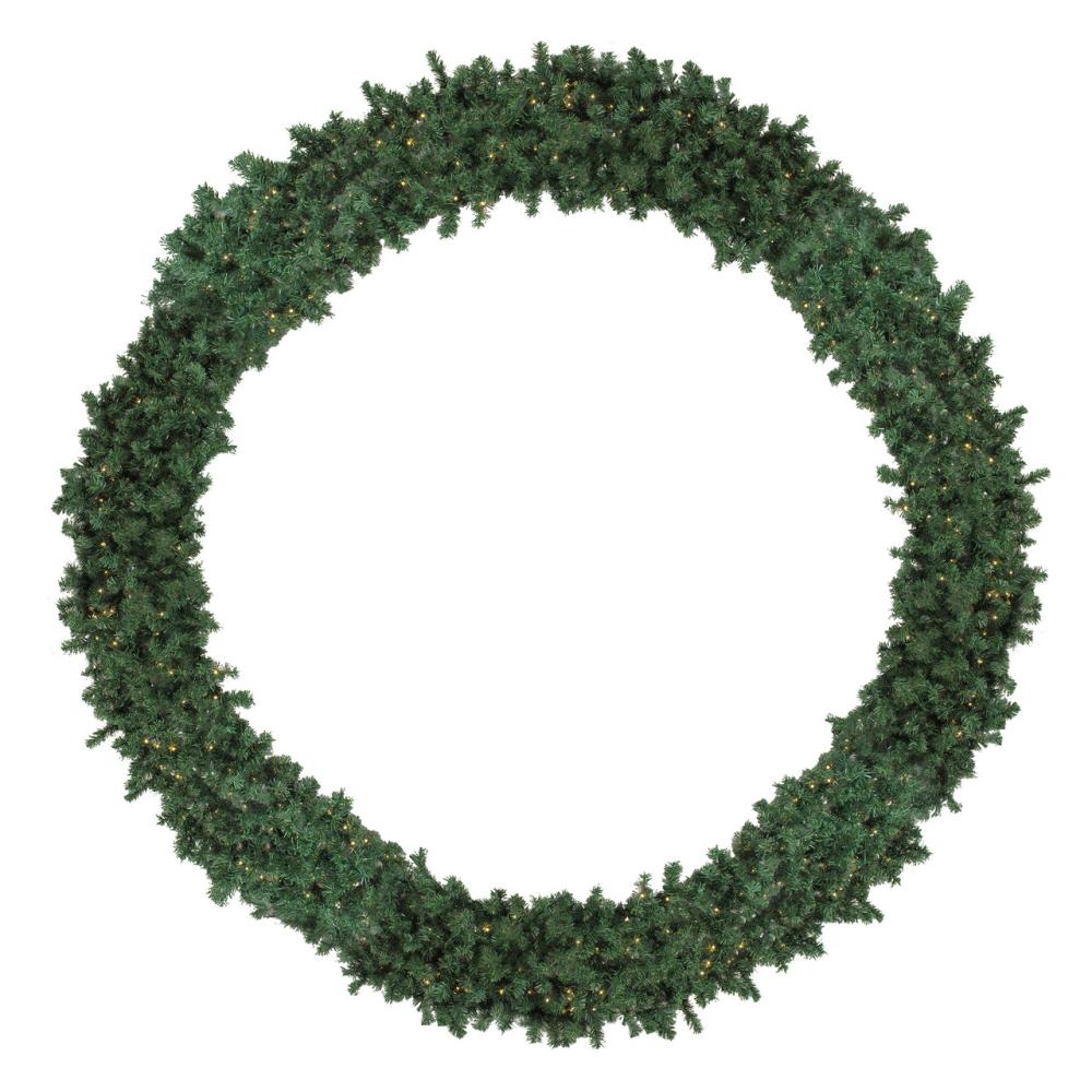 Pre-Lit Wreaths | Pre-Lit High Sierra Pine Commercial Artificial Christmas Wreath – 12′ – Warm White Lights Pre-Lit Wreaths Pre-Lit Wreaths