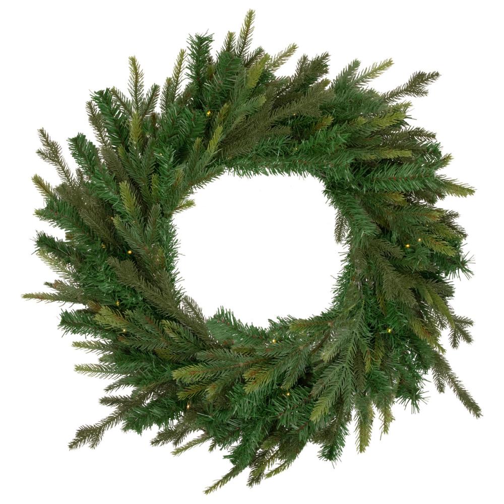 Pre-Lit Wreaths | Pre-Lit LED Gunnison Pine Artificial Christmas Wreath – 24-Inch, Clear Lights Pre-Lit Wreaths Pre-Lit Wreaths