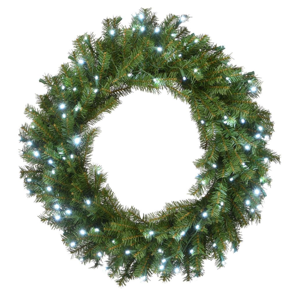 Pre-Lit Wreaths | Pre-Lit Norwood Fir Artificial Christmas Wreath, 30-Inch, LED White Lights Pre-Lit Wreaths Pre-Lit Wreaths