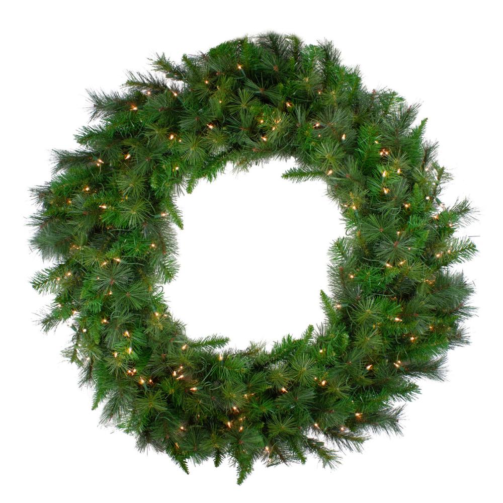 Pre-Lit Wreaths | Real Touch™️ Pre-Lit Canyon Pine Artificial Christmas Wreath – 60" – Clear LED Lights Pre-Lit Wreaths Pre-Lit Wreaths