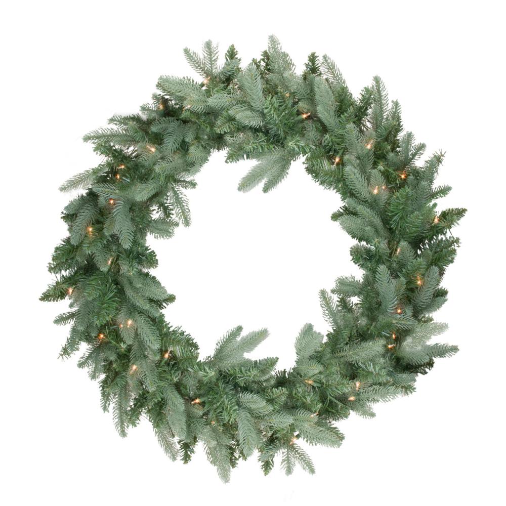 Pre-Lit Wreaths | Real Touch™️ Pre-Lit Washington Frasier Fir Artificial Christmas Wreath – 24" – Clear Lights Pre-Lit Wreaths Pre-Lit Wreaths