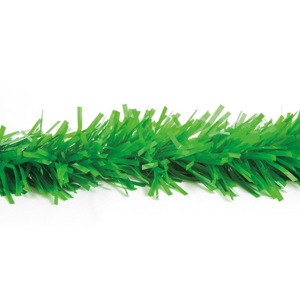 Specialty Garland | 25′ x 4" Bright Green Traditional Tinsel Christmas Garland – Unlit Classic Tinsel Garland Classic Tinsel Garland