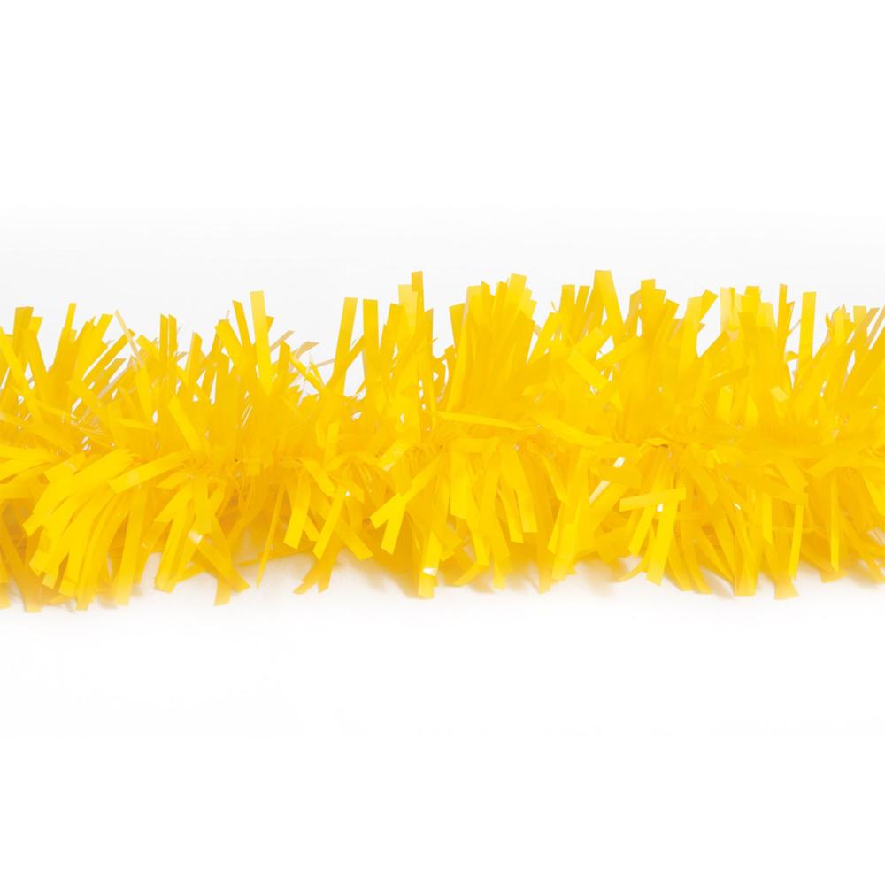 Specialty Garland | 25′ Yellow Twist Tinsel Christmas Garland – Unlit Classic Tinsel Garland Classic Tinsel Garland