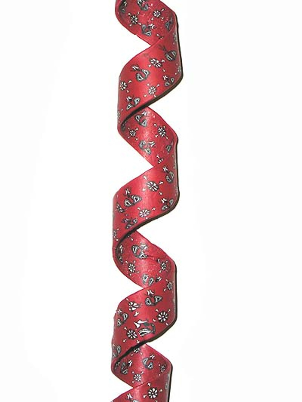 Specialty Garland | 3′ Red and Black Twisted Bandana Paisley Christmas Garland, Unlit Garland Specialty Garland