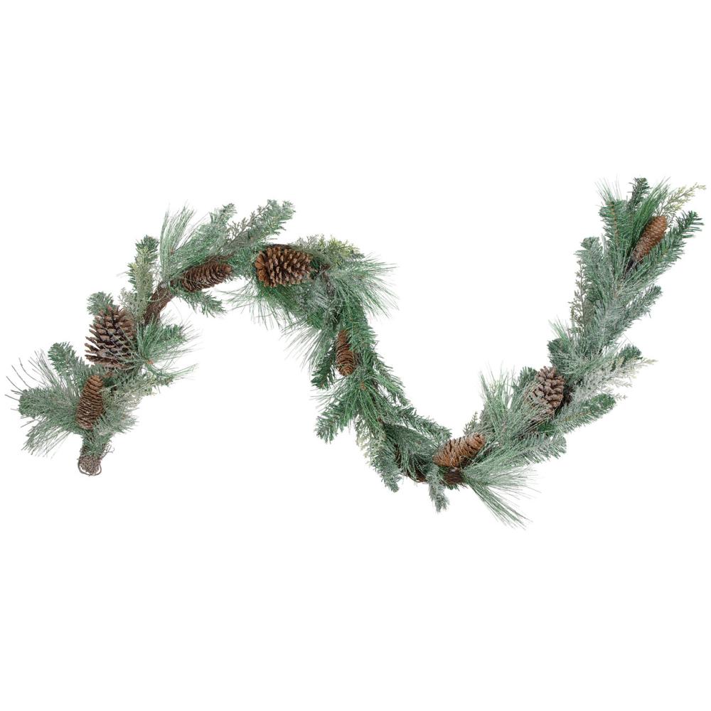 Specialty Garland | 6′ x 9" Mixed Pine and Pine Cones Artificial Christmas Garland, Unlit Garland Specialty Garland