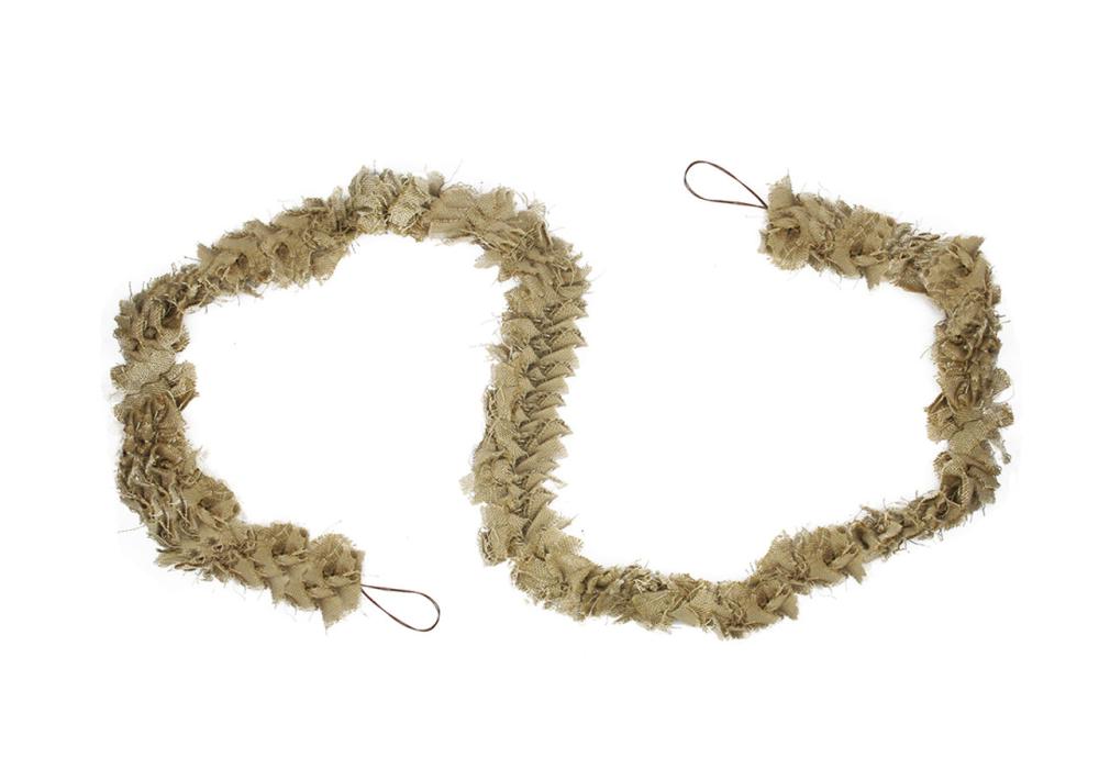 Specialty Garland | 7.75′ x 4" Gold Natural Jute Bow Artificial Christmas Garland – Unlit Garland Specialty Garland