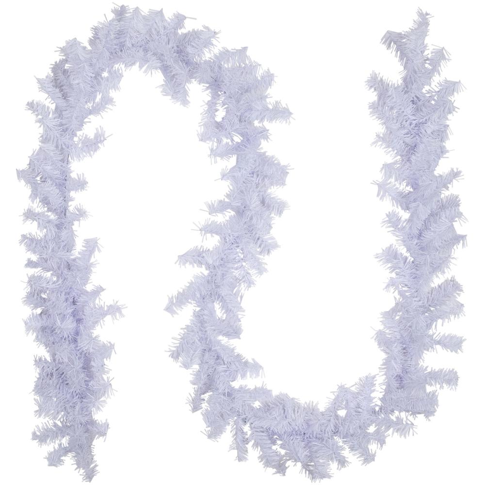 Specialty Garland | 9′ x 8" White Canadian Pine Artificial Christmas Garland, Unlit Garland Specialty Garland