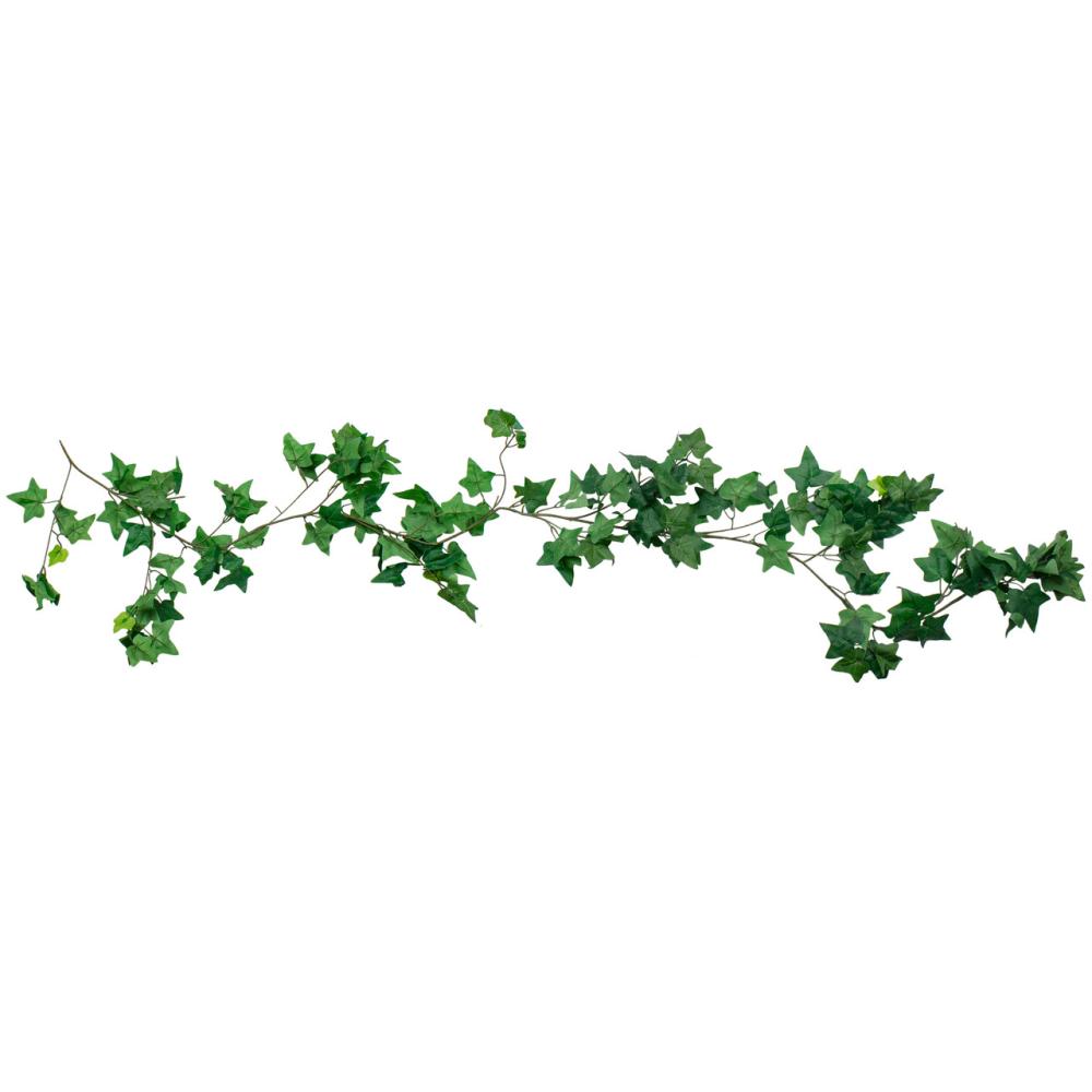 Specialty Garland | Lush Needle Point Ivy Leaf Artificial Garland – 6′ – Green Garland Specialty Garland