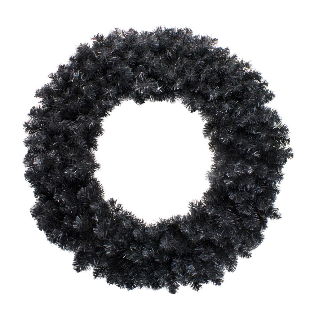 Specialty Wreaths | 36" Black Colorado Spruce Artificial Halloween Wreath – Unlit Specialty Wreaths Specialty Wreaths