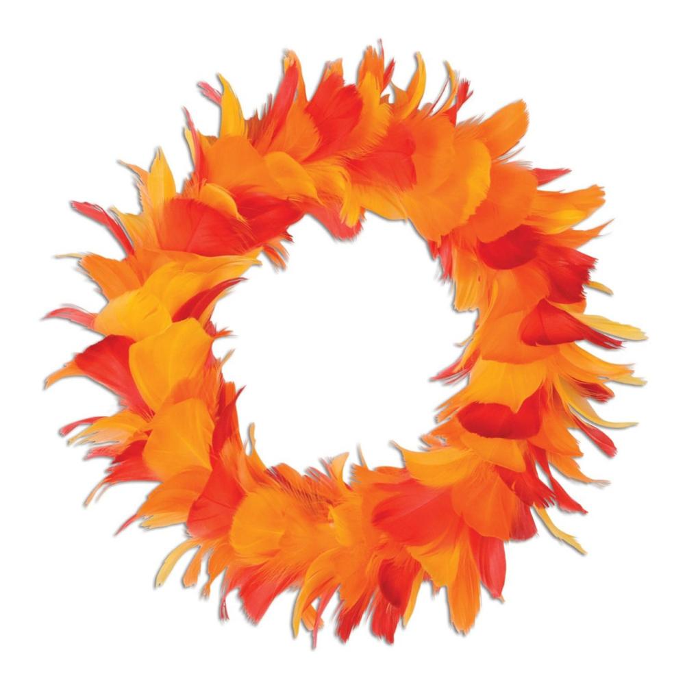 Specialty Wreaths | Club Pack of 6 Yellow and Orange Autumn Party Decorative Feather Wreaths 12" Specialty Wreaths Specialty Wreaths