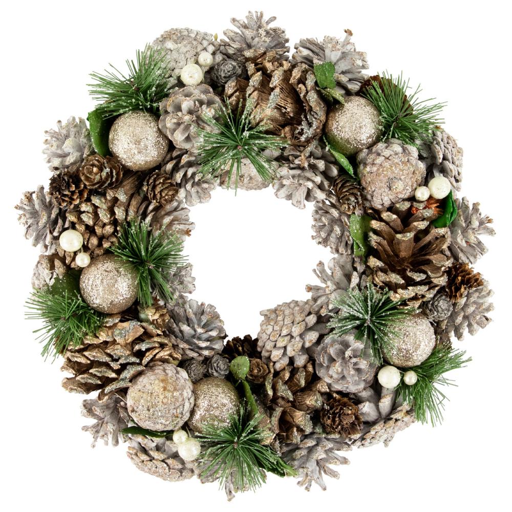 Specialty Wreaths | Green Pine Needle and Pinecone Artificial Christmas Wreath, 13.5-Inch, Unlit Specialty Wreaths Specialty Wreaths