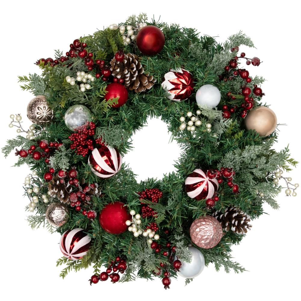 Specialty Wreaths | Ornaments and Pinecones Artificial Pine Christmas Wreath – Unlit – 28" Specialty Wreaths Specialty Wreaths