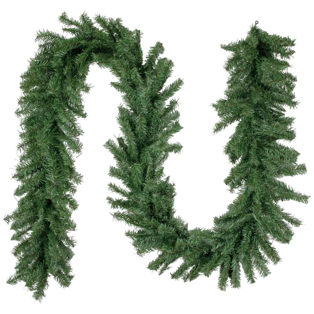 Traditional Pine Garland | 9′ x 12" Canadian Pine 2-Tone Artificial Christmas Garland – Unlit Garland Traditional Pine Garland