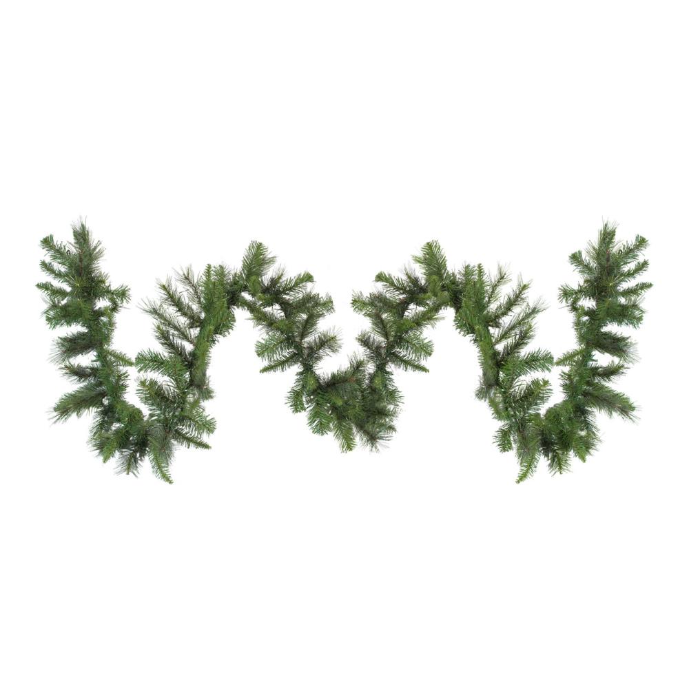 Traditional Pine Garland | 9′ x 12" Mixed Green Canyon Pine Artificial Christmas Garland – Unlit Garland Traditional Pine Garland