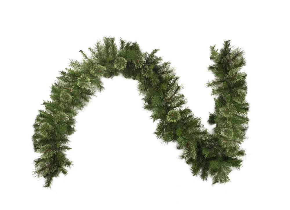 Traditional Pine Garland | 9′ x 14" Cashmere Mixed Pine Artificial Christmas Garland – Unlit Garland Traditional Pine Garland