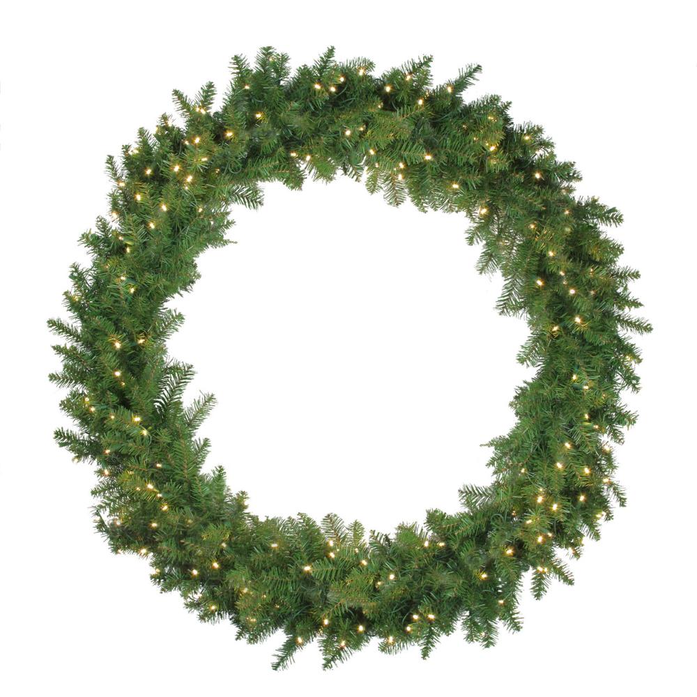 Traditional Pine Wreaths | 48" Pre-Lit Northern Pine LED Artificial Christmas Wreath – Warm White Lights Pre-Lit Wreaths Pre-Lit Wreaths