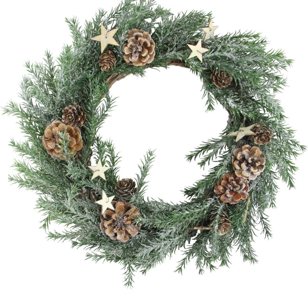 Traditional Pine Wreaths | Classic Pine with Pine Cones and Stars Artificial Christmas Wreath, 13-Inch, Unlit Traditional Pine Wreaths Traditional Pine Wreaths