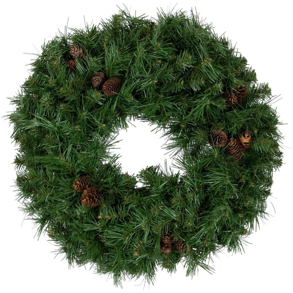 Traditional Pine Wreaths | Dakota Red Pine Artificial Christmas Wreath with Pine Cones – 24-Inch, Unlit Traditional Pine Wreaths Traditional Pine Wreaths