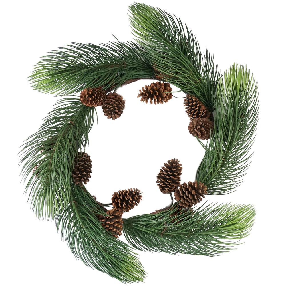 Traditional Pine Wreaths | Long Pine Needle Artificial Christmas Wreath – 30-Inch, Unlit Traditional Pine Wreaths Traditional Pine Wreaths