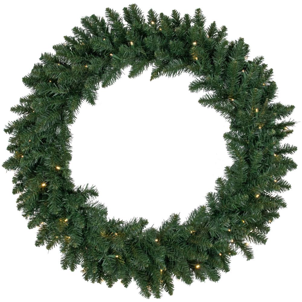 Traditional Pine Wreaths | Pre-Lit Buffalo Fir Artificial Christmas Wreath – 36-Inch, Warm White LED Lights Pre-Lit Wreaths Pre-Lit Wreaths