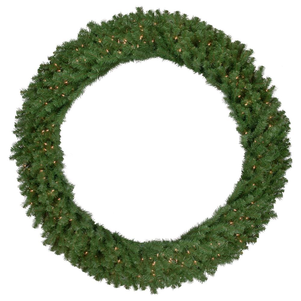 Traditional Pine Wreaths | Pre-Lit Deluxe Dorchester Pine Artificial Christmas Wreath, 60-Inch, Clear Lights Pre-Lit Wreaths Pre-Lit Wreaths