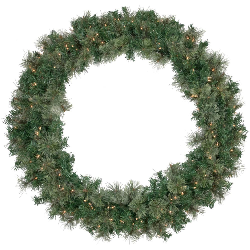 Traditional Pine Wreaths | Pre-Lit Oregon Cashmere Pine Artificial Christmas Wreath, 48-Inch, Clear Lights Pre-Lit Wreaths Pre-Lit Wreaths