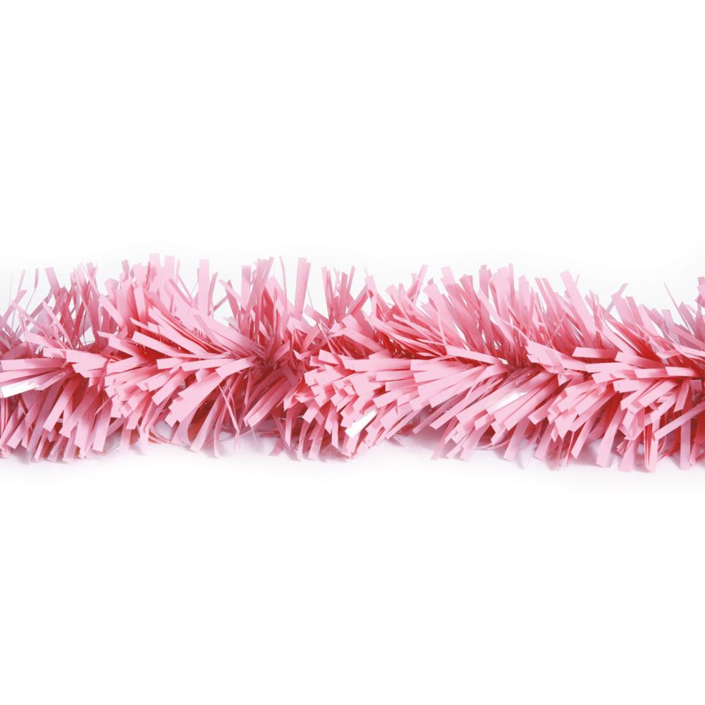 Unlit Garland | 25′ Pink Shiny Tinsel Christmas Garland – Unlit Classic Tinsel Garland Classic Tinsel Garland