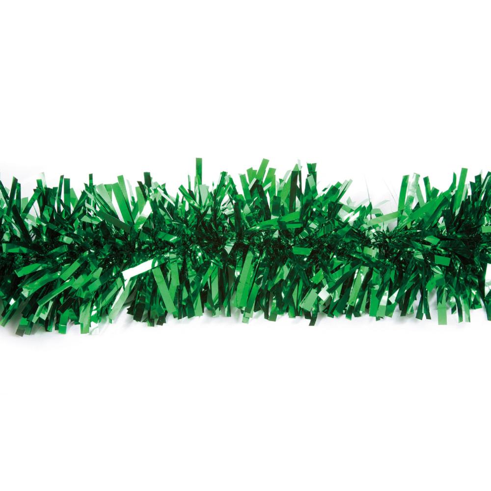 Unlit Garland | 25′ Sparkly Green Twist Tinsel Christmas Garland – Unlit Classic Tinsel Garland Classic Tinsel Garland