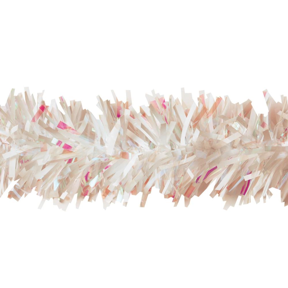 Unlit Garland | 25′ White and Pink Novelty Christmas Twist Garland Garland Specialty Garland