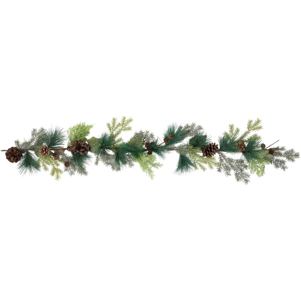 Unlit Garland | 5′ x 6" Pine Cone and Cedar Artificial Christmas Garland, Unlit Garland Unlit Garland