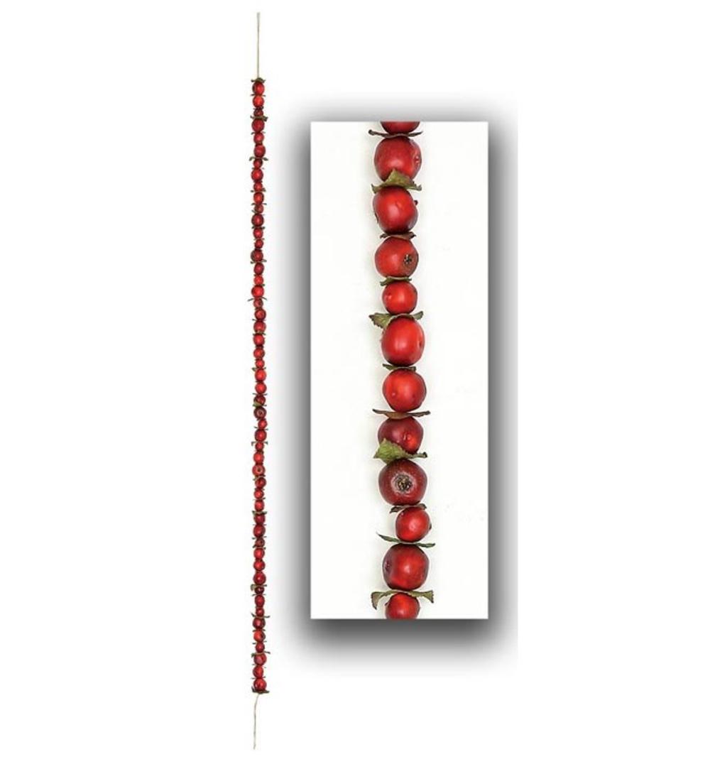 Unlit Garland | 55" Red and Green Crabapple Artificial Christmas Garland – Unlit Garland Specialty Garland