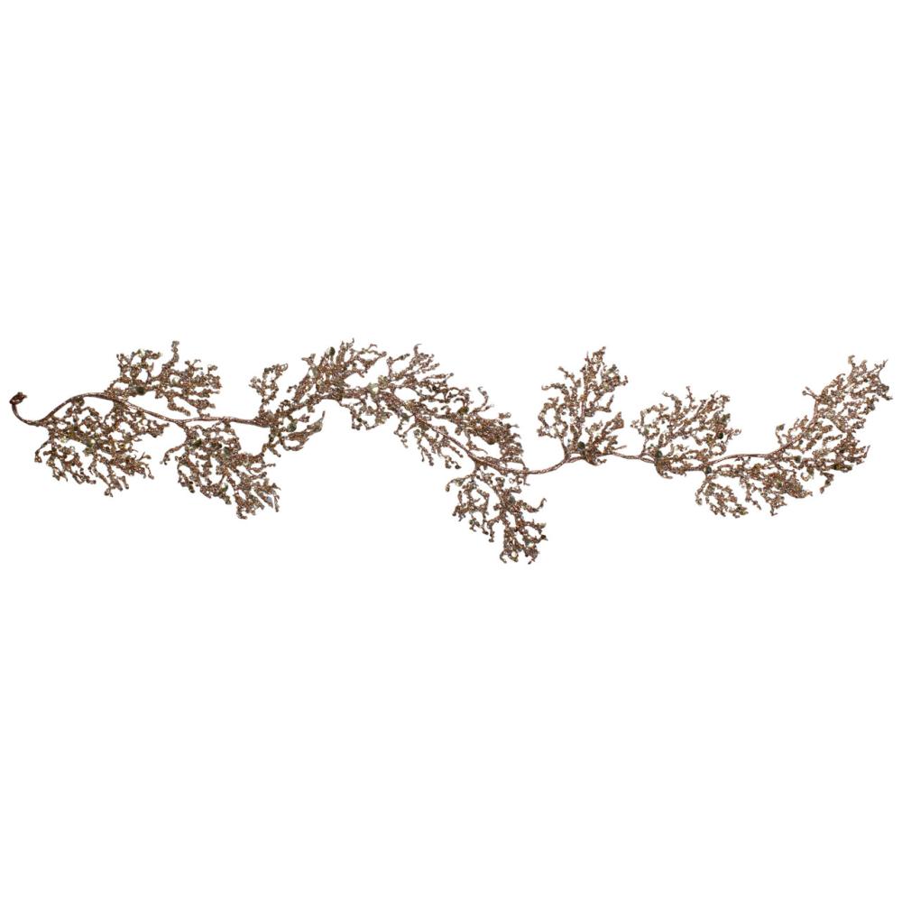 Unlit Garland | 6′ Rose Gold Artificial Christmas Garland Garland Unlit Garland